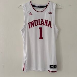 Adidas White and Red Indiana Jersey
